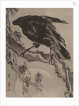 Crow and the Moon, ca. 1887 by Kawanabe Kyosai