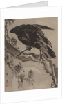 Crow and the Moon, ca. 1887 by Kawanabe Kyosai