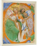 Manuscript Illumination with Four Saints in an Initial O, from a Choir Book, 1440-50 by Master of the Murano Gradual