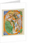Manuscript Illumination with Four Saints in an Initial O, from a Choir Book, 1440-50 by Master of the Murano Gradual