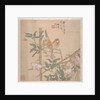 Two Birds Perched on a Flowering Rose Bush, late 19th century by Ren Yi