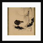 Lacquer Paintings of Various Subjects: Bird and Willow in Snow, 1882 by Shibata Zeshin