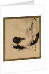 Lacquer Paintings of Various Subjects: Bird and Willow in Snow, 1882 by Shibata Zeshin
