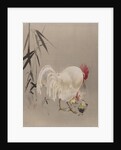Rooster and Hen with Chicks, ca. 1887 by Watanabe Seitei