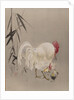 Rooster and Hen with Chicks, ca. 1887 by Watanabe Seitei