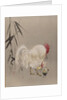 Rooster and Hen with Chicks, ca. 1887 by Watanabe Seitei