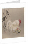 Rooster and Hen with Chicks, ca. 1887 by Watanabe Seitei