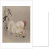 Rooster and Hen with Chicks, ca. 1887 by Watanabe Seitei