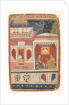 Radha and Her Confidant Sit in an Open Room: Page from a Dispersed Rasikapriya , ca. 1680-90 by Unknown
