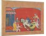 The Death of the Demoness Putana: Folio from a Bhagavata Purana Series, ca. 1610 by Unknown