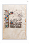 Manuscript Leaf, from a Book of Hours, 15th century by Unknown