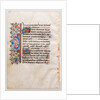 Manuscript Leaf, from a Book of Hours, 15th century by Unknown