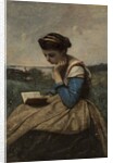 A Woman Reading, 1869 and 1870 by Jean-Baptiste-Camille Corot