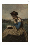 A Woman Reading, 1869 and 1870 by Jean-Baptiste-Camille Corot