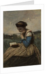 A Woman Reading, 1869 and 1870 by Jean-Baptiste-Camille Corot