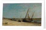 Boats on the Seacoast at Étaples, 1871 by Charles Francois Daubigny