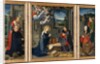 The Nativity with Donors and Saints Jerome and Leonard, ca. 1510-15 by Gerard David
