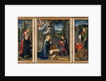 The Nativity with Donors and Saints Jerome and Leonard, ca. 1510-15 by Gerard David