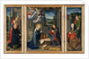The Nativity with Donors and Saints Jerome and Leonard, ca. 1510-15 by Gerard David