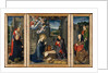 The Nativity with Donors and Saints Jerome and Leonard, ca. 1510-15 by Gerard David