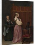 A Young Woman at Her Toilet with a Maid, ca. 1650-51 by Gerard Terborch II