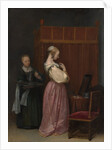 A Young Woman at Her Toilet with a Maid, ca. 1650-51 by Gerard Terborch II