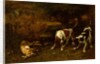 Hunting Dogs with Dead Hare, 1857 by Gustave Courbet