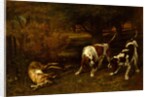 Hunting Dogs with Dead Hare, 1857 by Gustave Courbet