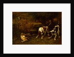 Hunting Dogs with Dead Hare, 1857 by Gustave Courbet