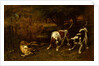 Hunting Dogs with Dead Hare, 1857 by Gustave Courbet