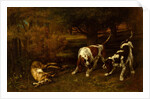 Hunting Dogs with Dead Hare, 1857 by Gustave Courbet