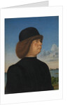 Portrait of Alvise Contarini; A Tethered Roebuck, ca. 1485-95 by Jacometto Veneziano
