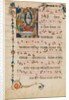 Manuscript Leaf with the Assumption of the Virgin in an Initial V, from an Antiphonary, ca. 1340 by Niccolò di ser Sozzo