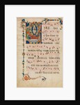 Manuscript Leaf with the Assumption of the Virgin in an Initial V, from an Antiphonary, ca. 1340 by Niccolò di ser Sozzo