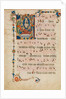 Manuscript Leaf with the Assumption of the Virgin in an Initial V, from an Antiphonary, ca. 1340 by Niccolò di ser Sozzo