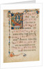 Manuscript Leaf with the Assumption of the Virgin in an Initial V, from an Antiphonary, ca. 1340 by Niccolò di ser Sozzo
