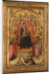 Madonna and Child Enthroned with Saint John the Evangelist, Saint Peter, Saint Agnes…, c1385-90 by Paolo di Giovanni Fei