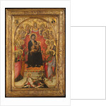 Madonna and Child Enthroned with Saint John the Evangelist, Saint Peter, Saint Agnes…, c1385-90 by Paolo di Giovanni Fei