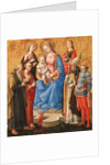 Madonna and Child with Six Saints, late 1440s by Pesello Peselli