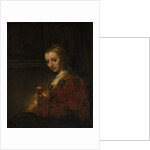 Woman with a Pink, early 1660s by Rembrandt Harmensz van Rijn