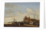 Drawing the Eel, early 1650s by Salomon Ruysdael