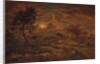 Sunset near Arbonne, ca. 1860-65 by Theodore Rousseau