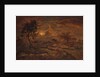 Sunset near Arbonne, ca. 1860-65 by Theodore Rousseau