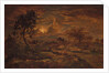 Sunset near Arbonne, ca. 1860-65 by Theodore Rousseau