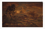 Sunset near Arbonne, ca. 1860-65 by Theodore Rousseau