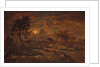Sunset near Arbonne, ca. 1860-65 by Theodore Rousseau