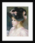 Young Girl in a Pink-and-Black Hat, ca. 1891 by Pierre-Auguste Renoir