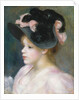 Young Girl in a Pink-and-Black Hat, ca. 1891 by Pierre-Auguste Renoir