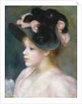 Young Girl in a Pink-and-Black Hat, ca. 1891 by Pierre-Auguste Renoir