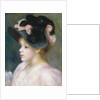 Young Girl in a Pink-and-Black Hat, ca. 1891 by Pierre-Auguste Renoir